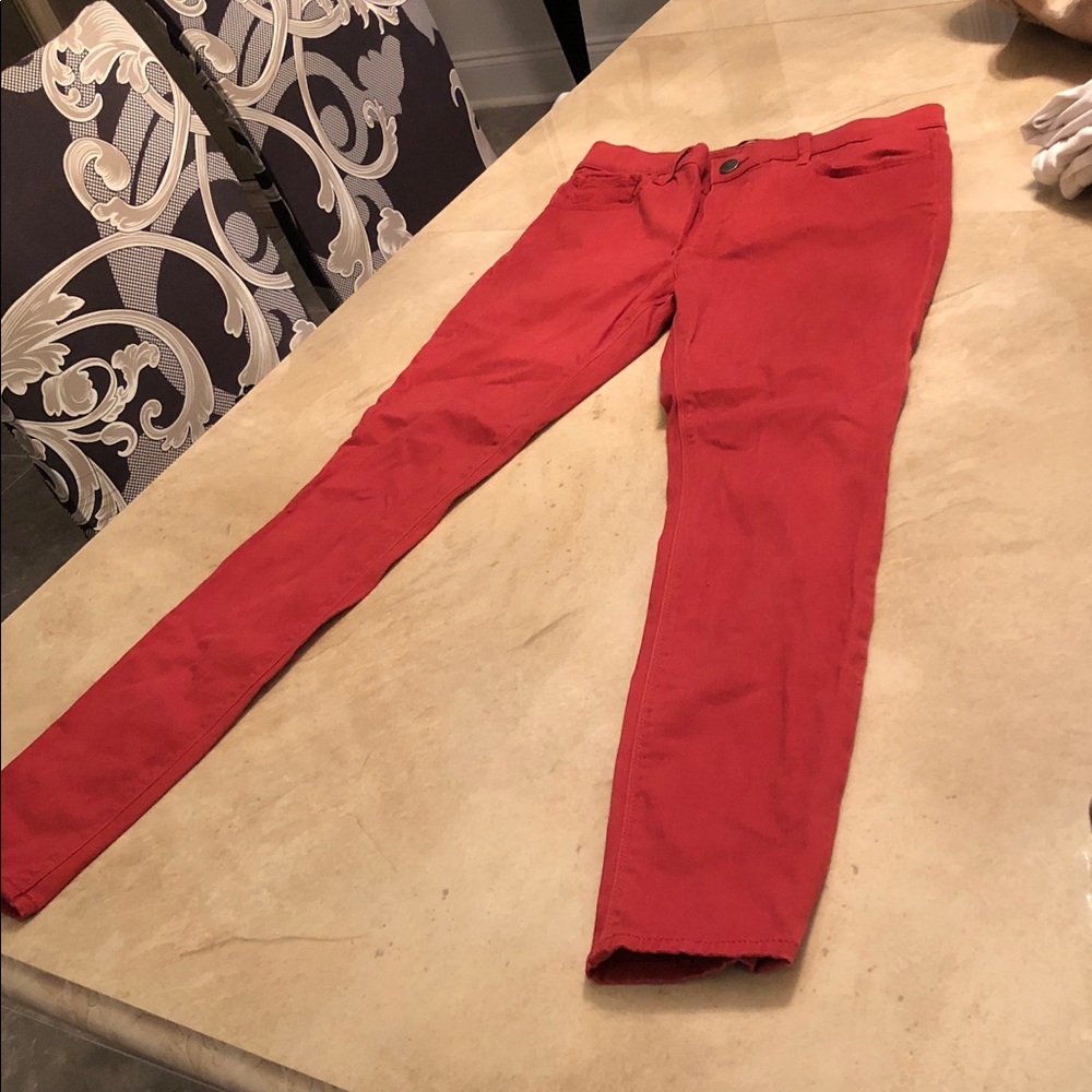Express Bold Tomato Red skinny jeans 8R